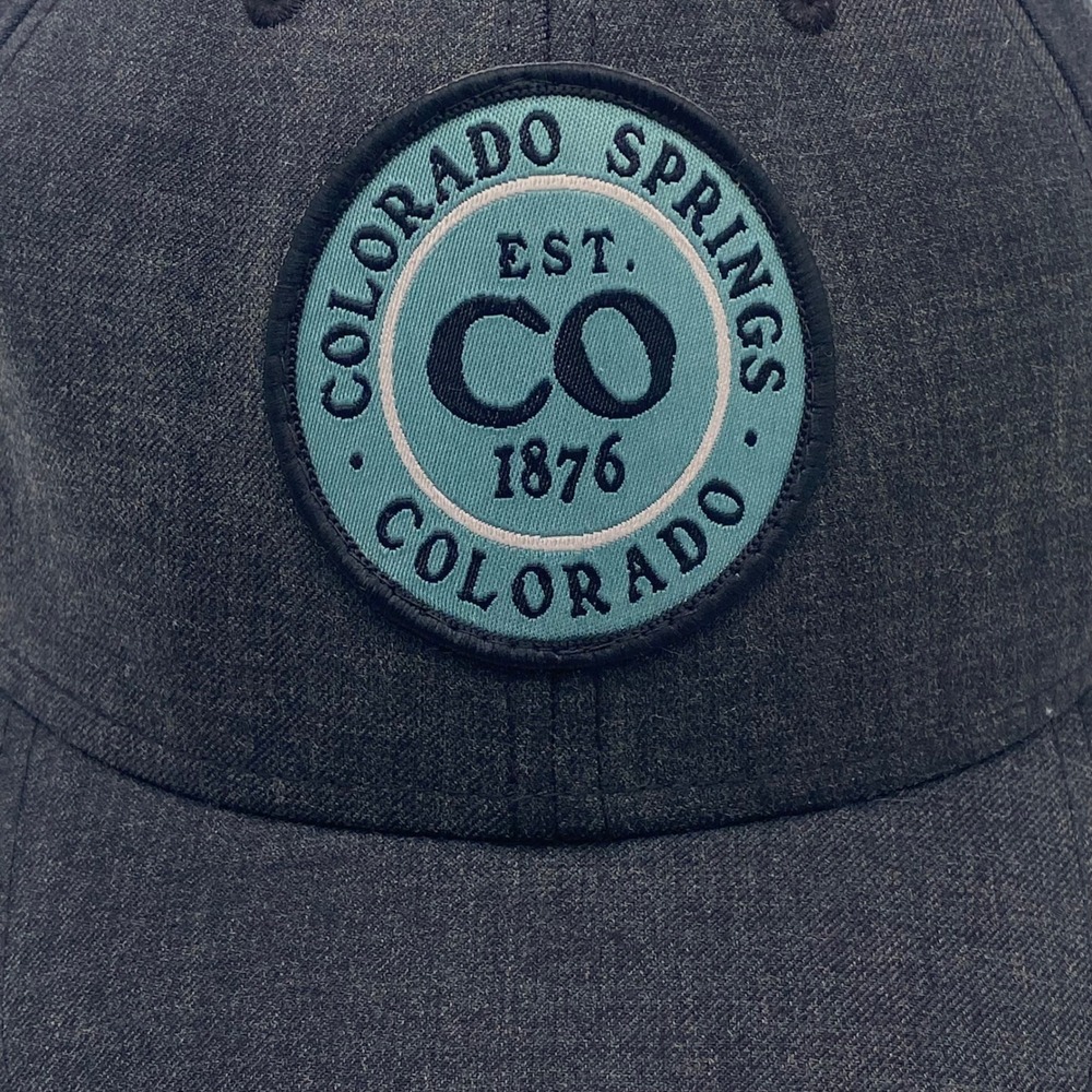COLORADO SPRINGS Hat Graphix 360 Snapback Hat Mens OSFM Gray Teal Embroidered CO